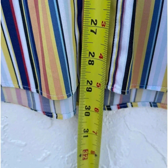 Etro Mens Vertical Striped Print Button Down Milano Polo Shirt Multicolor Sz 42 - Picture 3 of 10